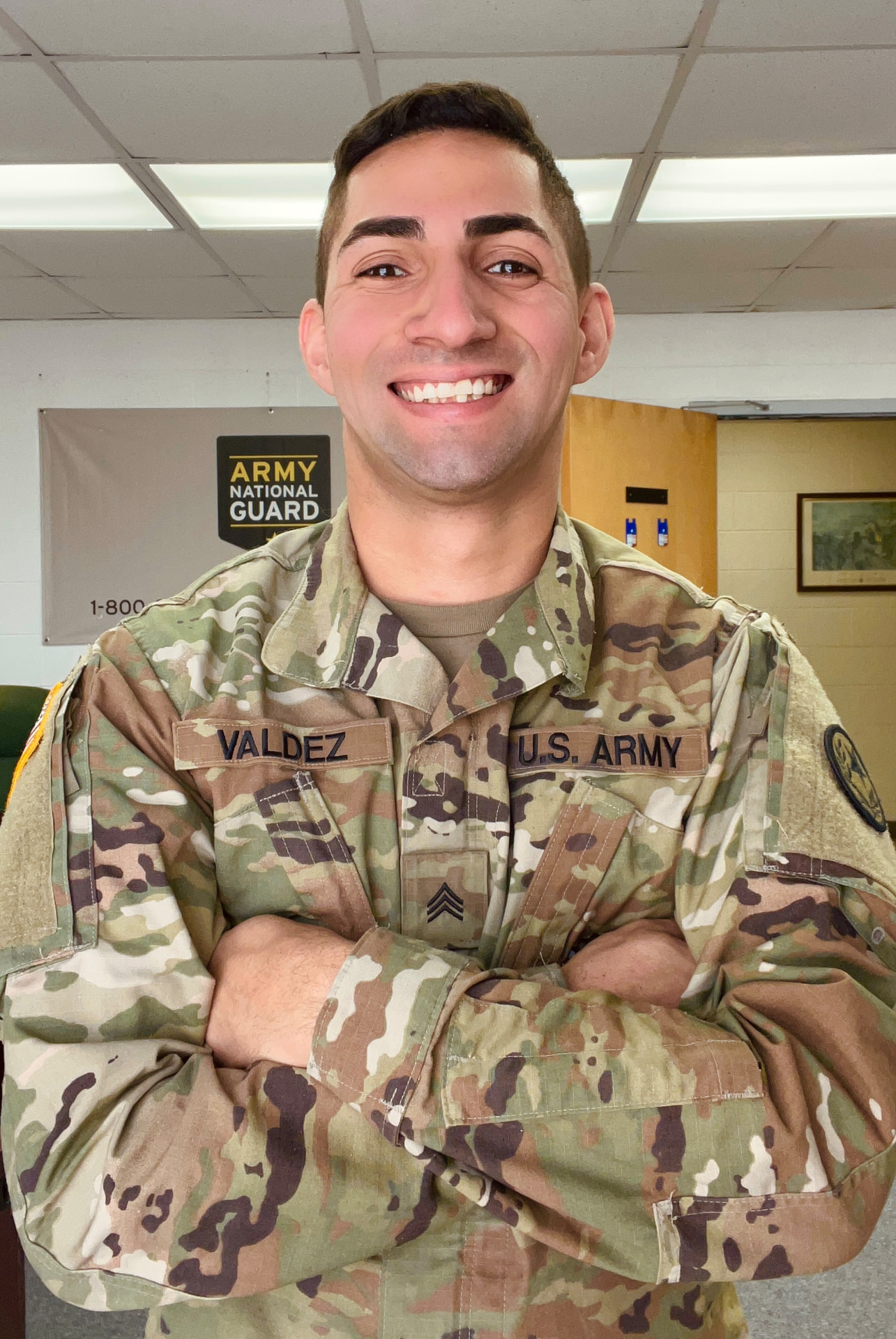 Nathan Valdez in U.S. Army uniform