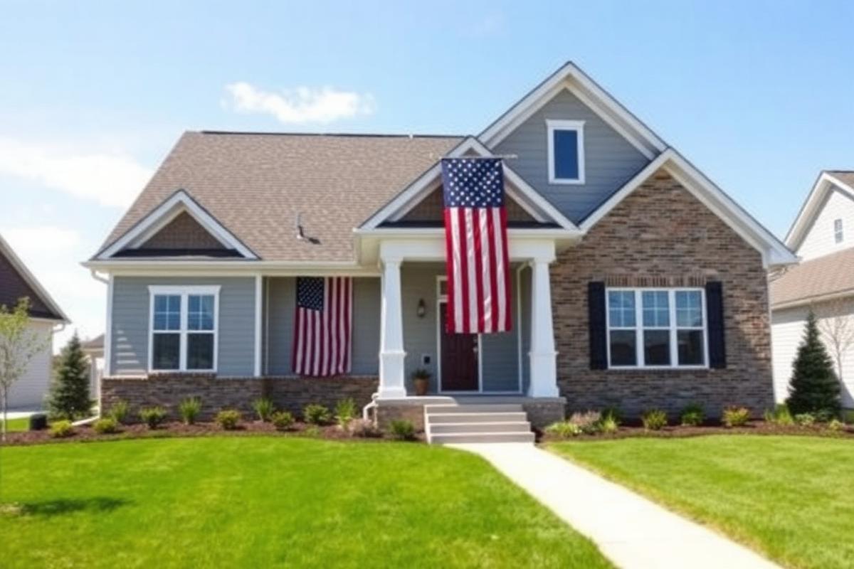 VA-financed suburban home